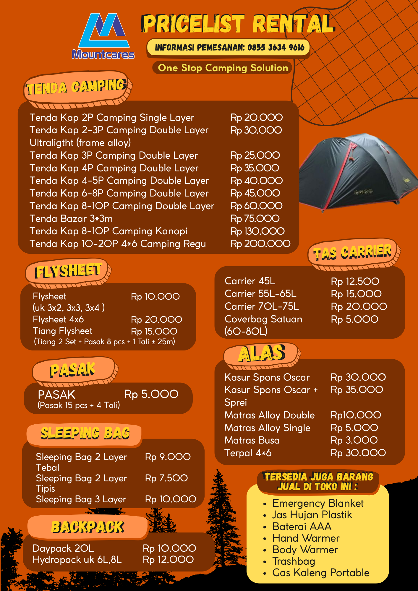 Brosur Pricelist Mountcares Outdoor 1