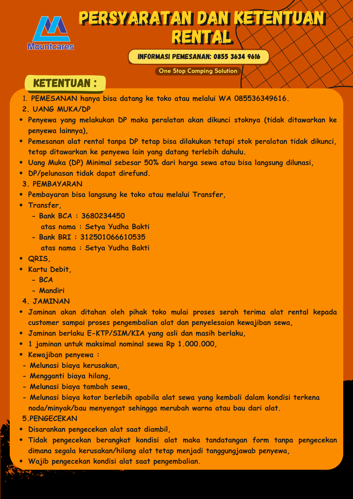 Syarat & Ketentuan Mountcares Outdoor 1