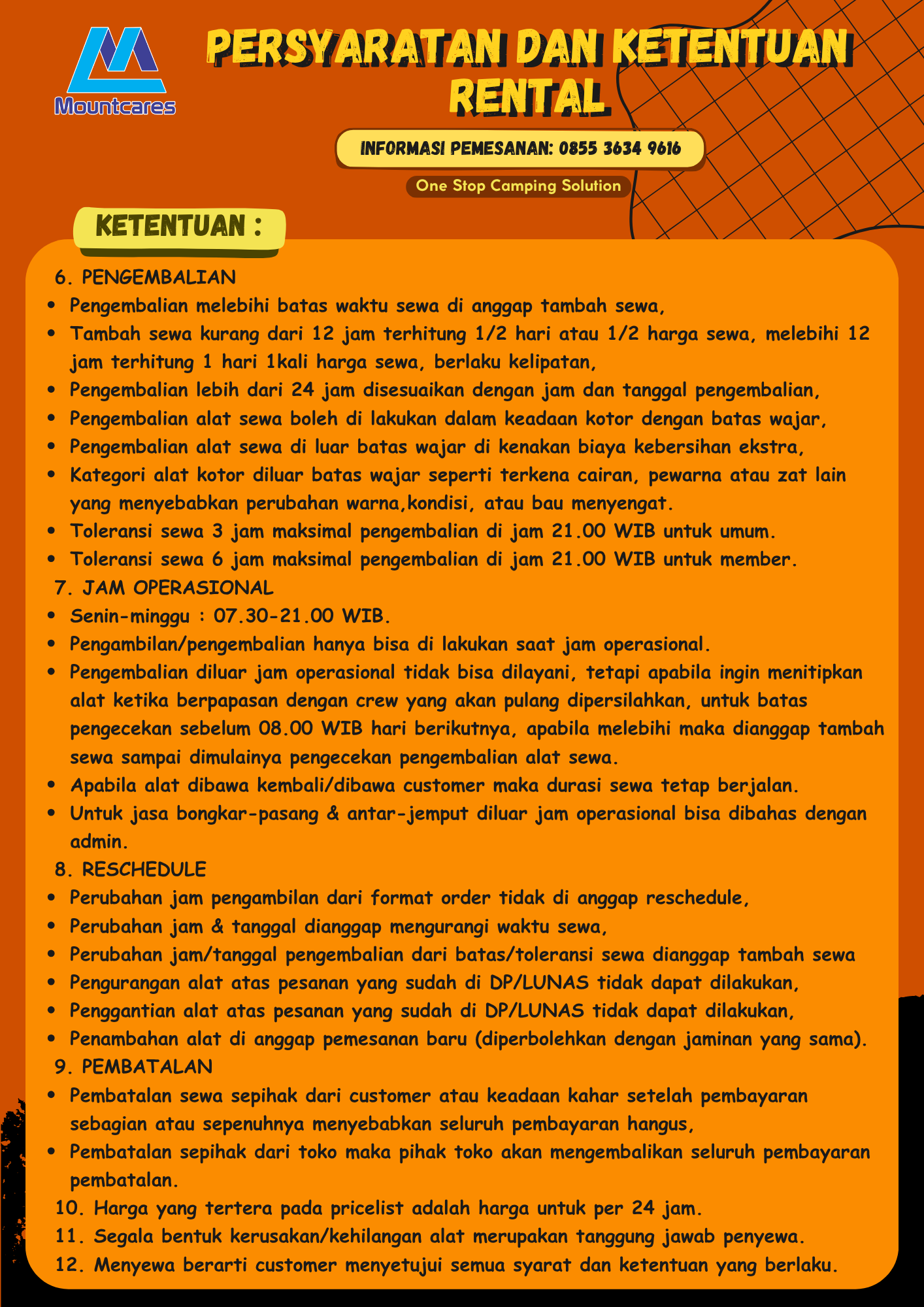 Syarat & Ketentuan Mountcares Outdoor 2